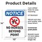 Signmission No Horses Beyond This Point OSHA Notice Sign, Plastic, 10in W x 14in L, 2PK OS-2PACK-NS-P-1014-V-14658 - alternate 5
